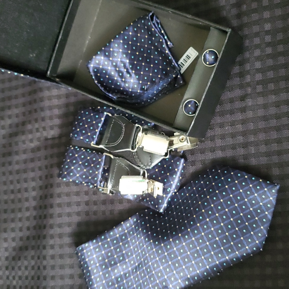 George Martin, navy, polka dot, 4 pc set
